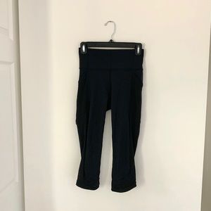 Lululemon Crop Leggings with Mesh Detail